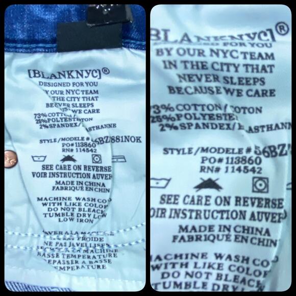 BlankNYC The Astor Cut-Off Raw Hem Denim Short Size 25 Blue Jean Shorts - Picture 9 of 12